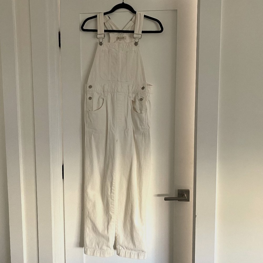 Madewell Straight-Leg Overalls in Tile White